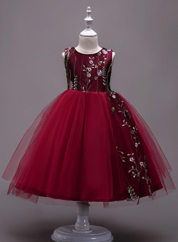 4-15 years embroidered Kids Dress