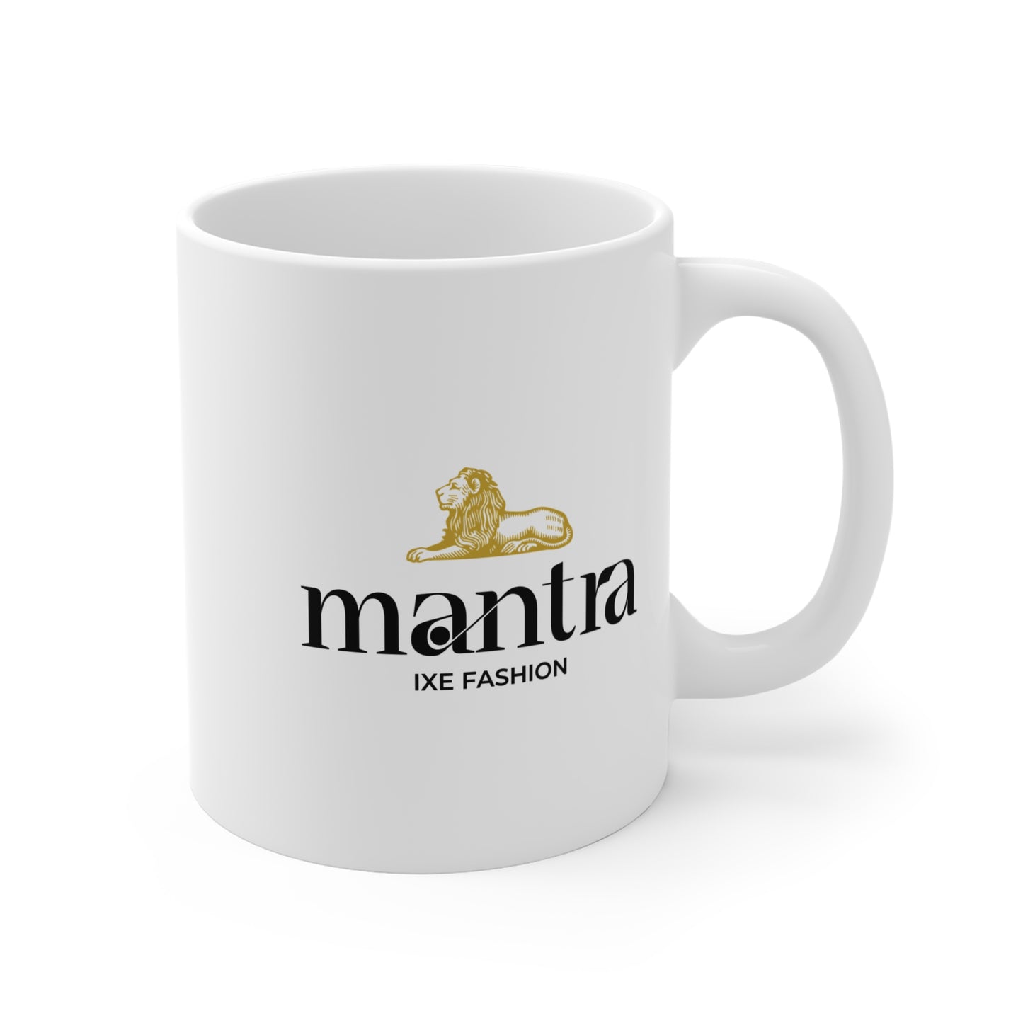 Stylish Mantra Lion Printed 11oz Coffee Mug - Perfect for Daily Inspiration