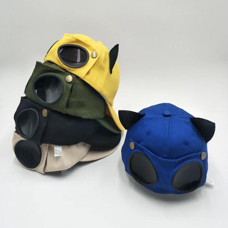 Cat's Ears Pilot Glasses Baseball Cap