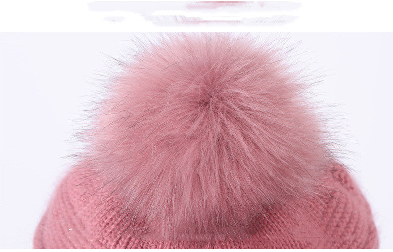 Women's Winter Thick All-match Cute Fur Ball Wool