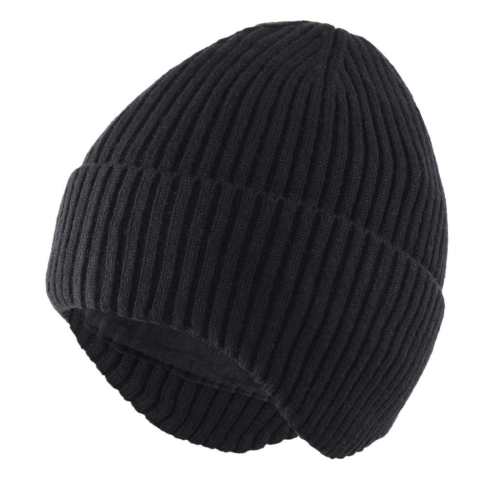 Fashionabl Warm Pure Color Ear Protection Wool Knitted Hat