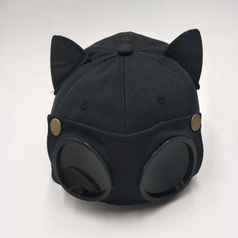 Cat's Ears Pilot Glasses Baseball Cap