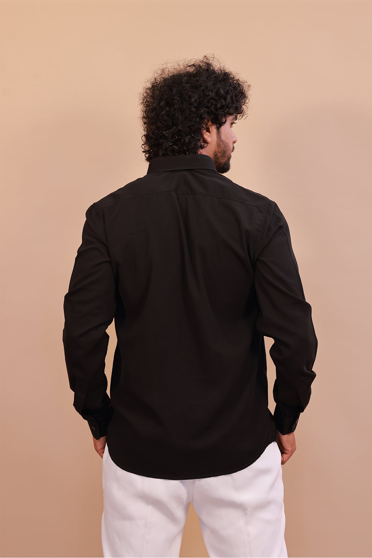 Iconic Black Lion Embroidery Shirt
