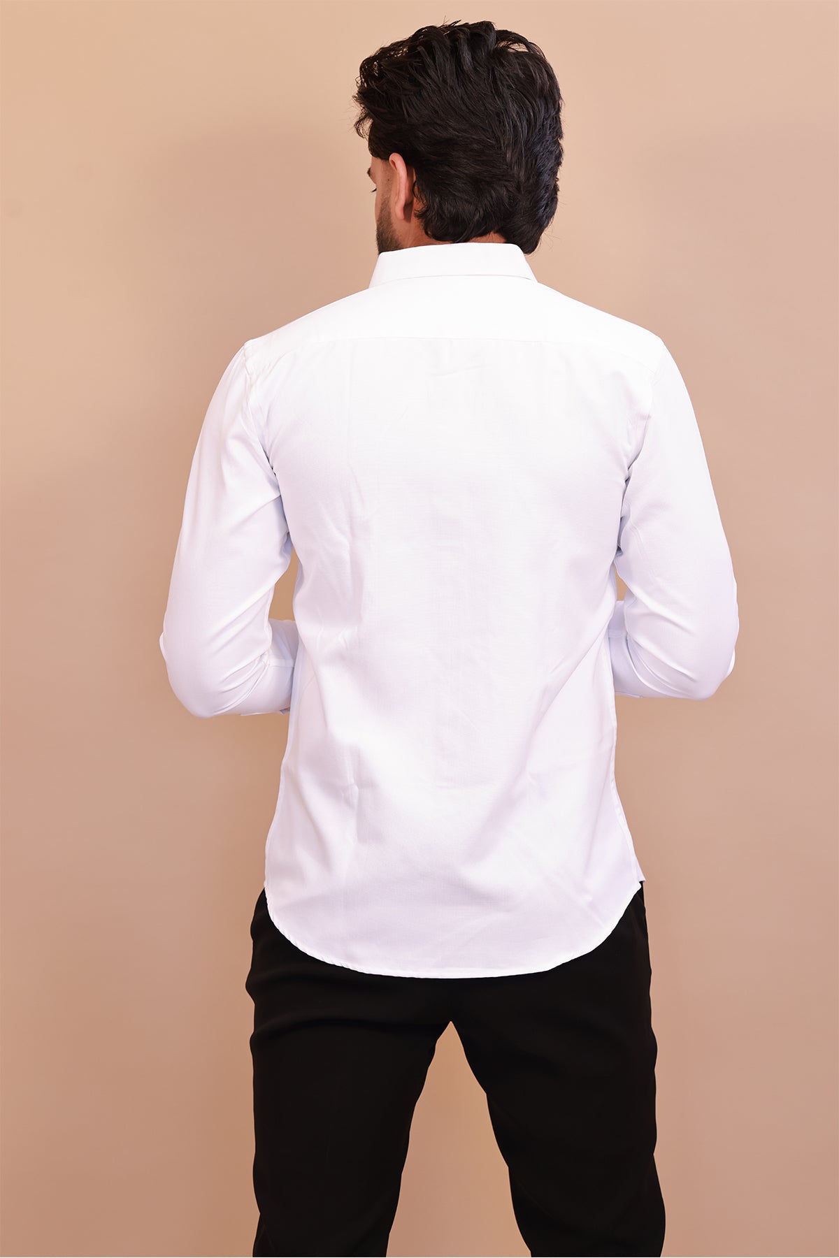 Iconic White Lion Embroidery Shirt
