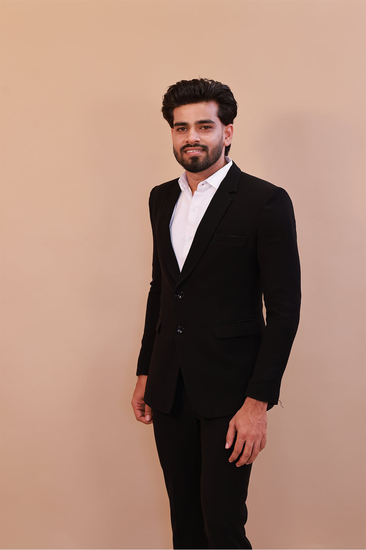 Classic Black Slim-Fit Blazer Suit for Men