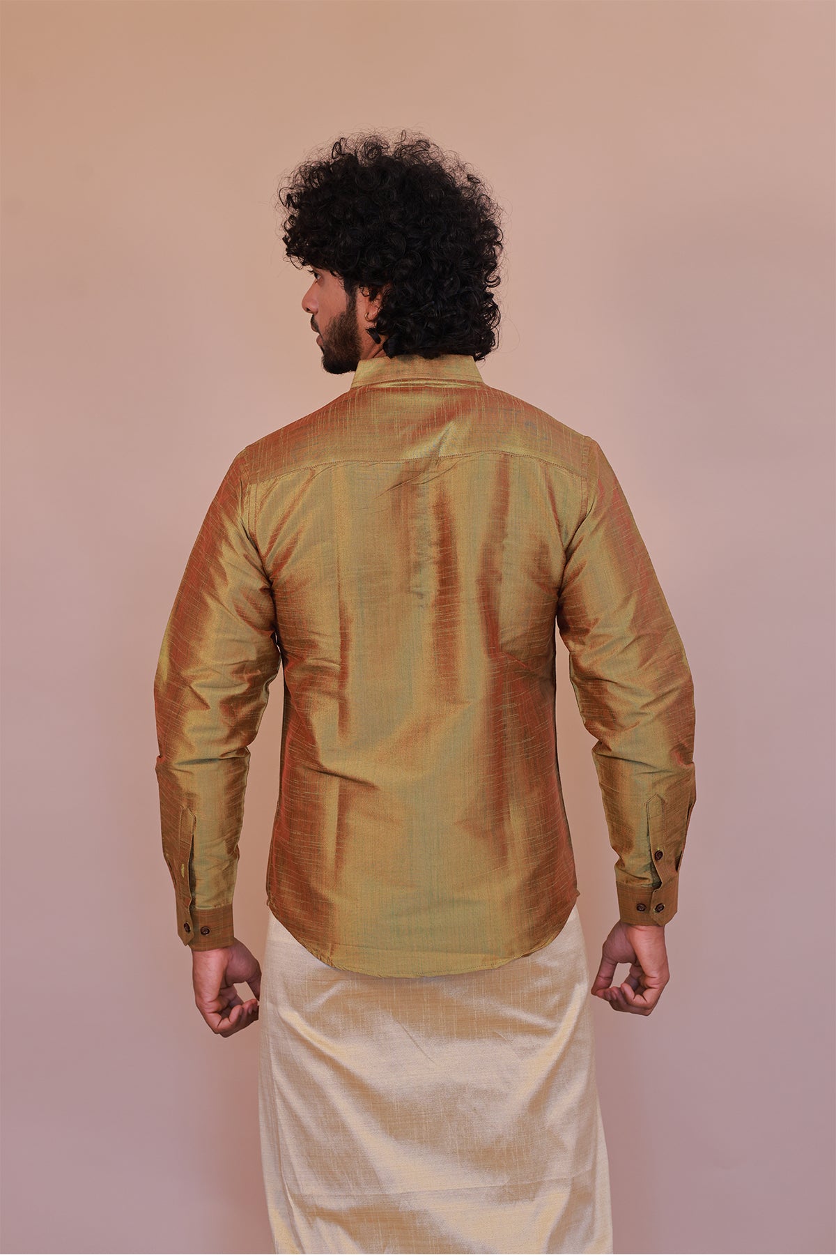 Men's Green Short Kurta - Full Sleeve Ethnic Wear for Festive & Casual Occasions