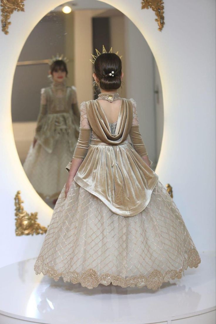 Kids golden Gown for occasion