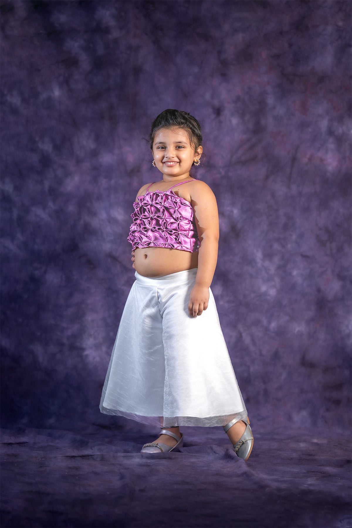 Crop top with White Palazzo