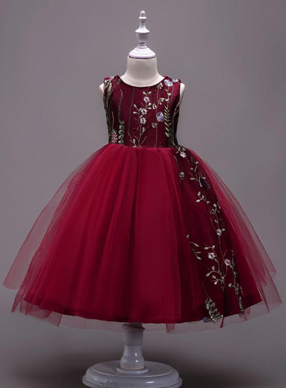 4-15 years embroidered Kids Dress