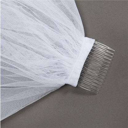 Long Veil Single Layer Sequin Lace Wedding Accessories Decorative Veil