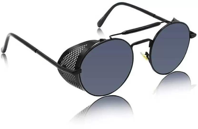 Others Round Sunglasses (Free Size) (For Men & Women, Black)