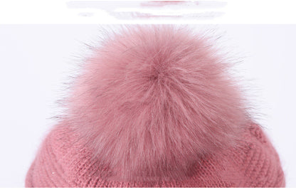 Women's Winter Thick All-match Cute Fur Ball Wool