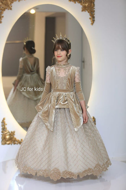 Kids golden Gown for occasion