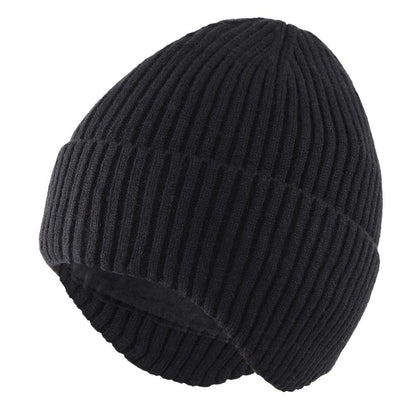 Fashionabl Warm Pure Color Ear Protection Wool Knitted Hat