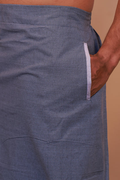 Easy-Wear Light Grey RelaxFit Lungi
