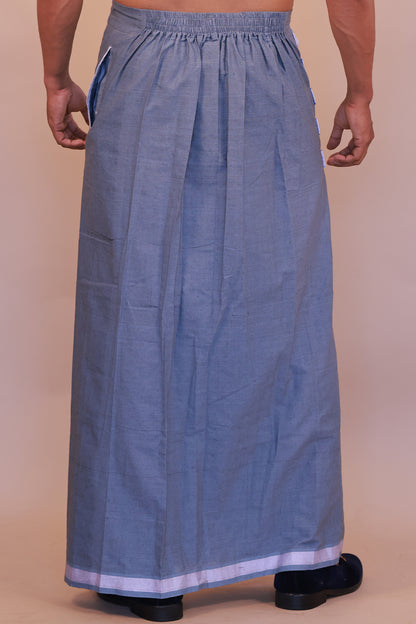 Easy-Wear Light Grey RelaxFit Lungi