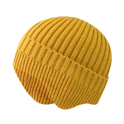 Fashionabl Warm Pure Color Ear Protection Wool Knitted Hat